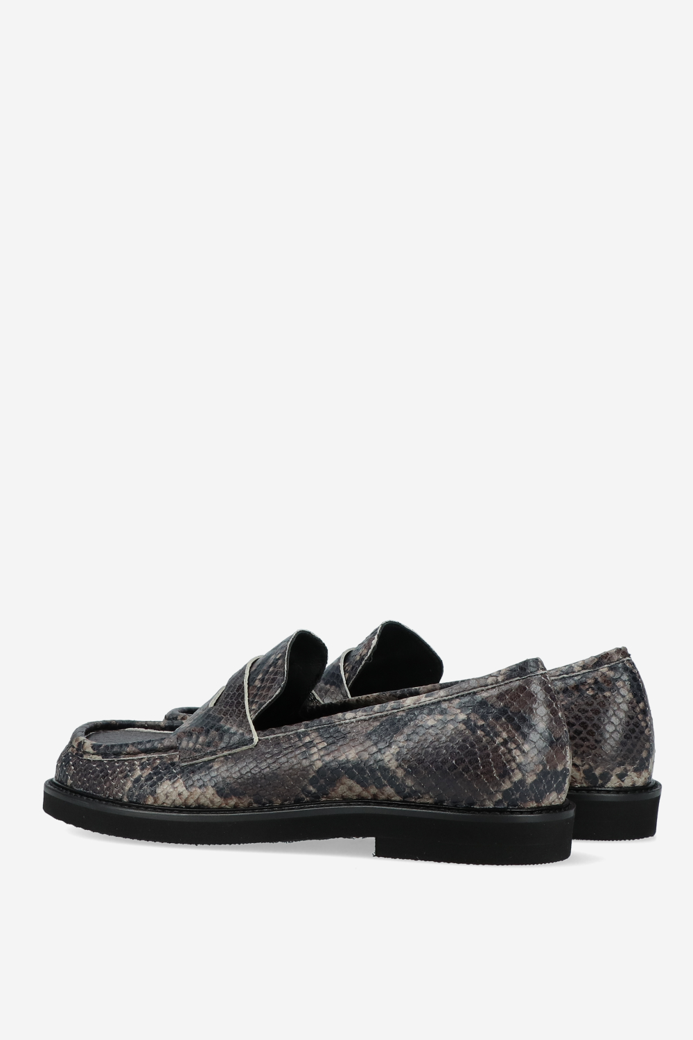 Pitone leather loafers