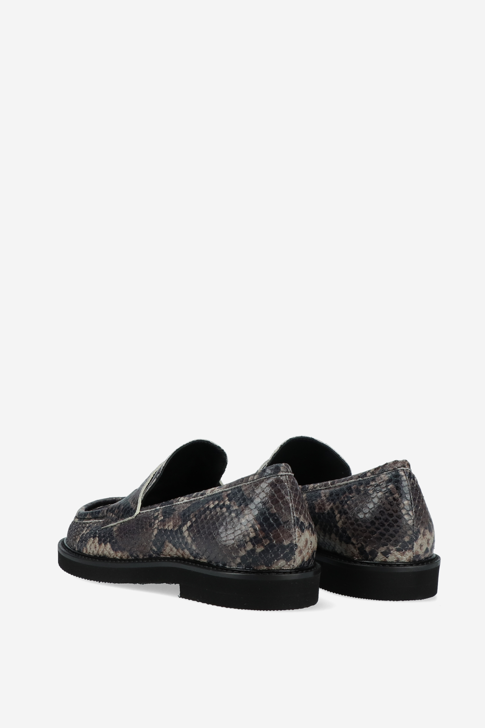 Pitone leather loafers