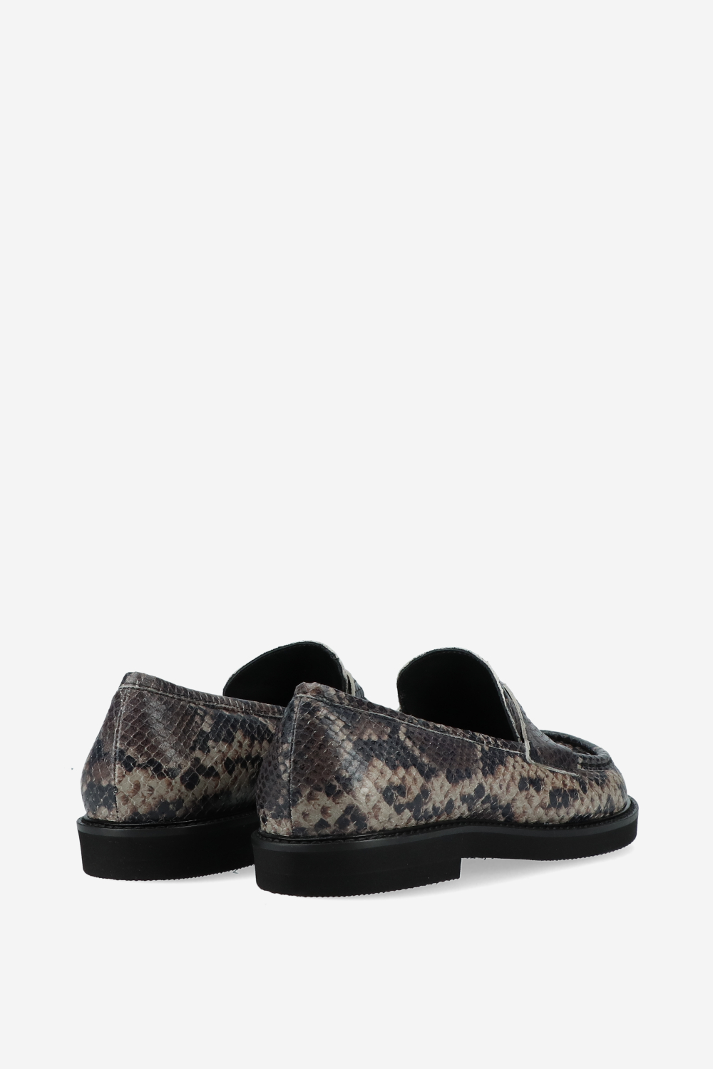 Pitone leather loafers