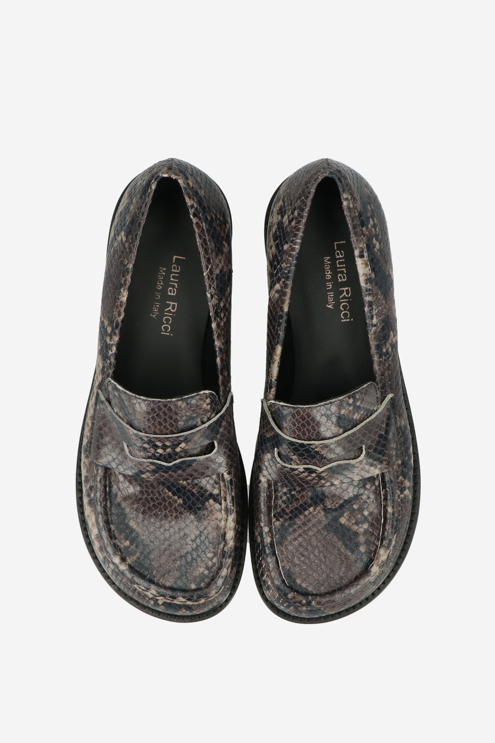 Pitone leather loafers