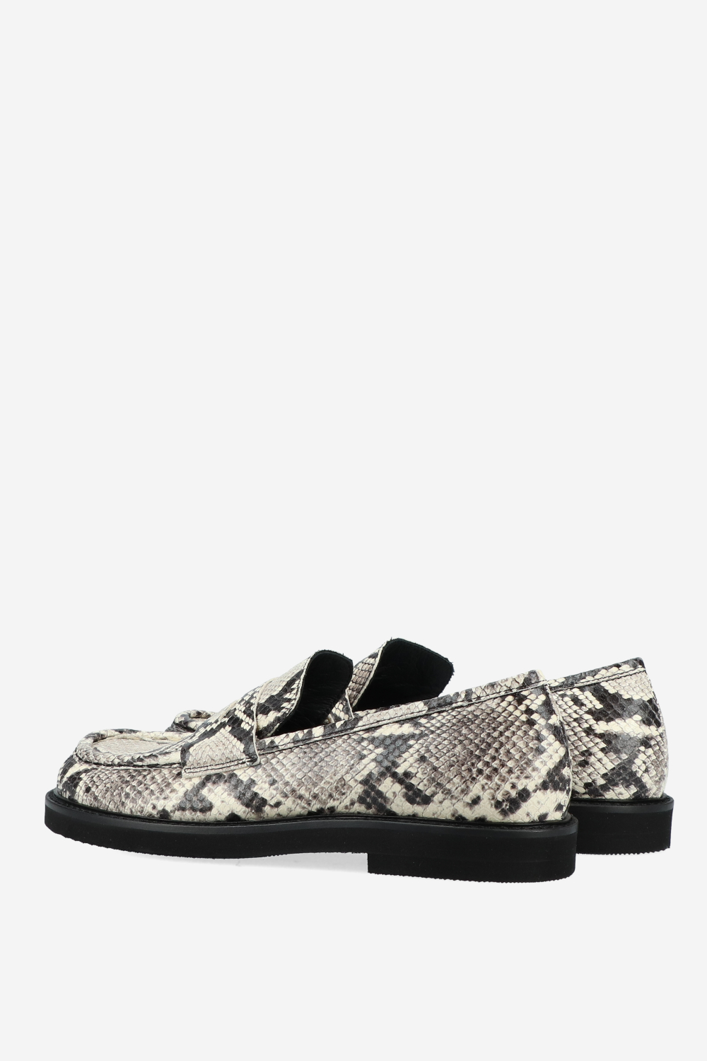 Pitone leather loafers