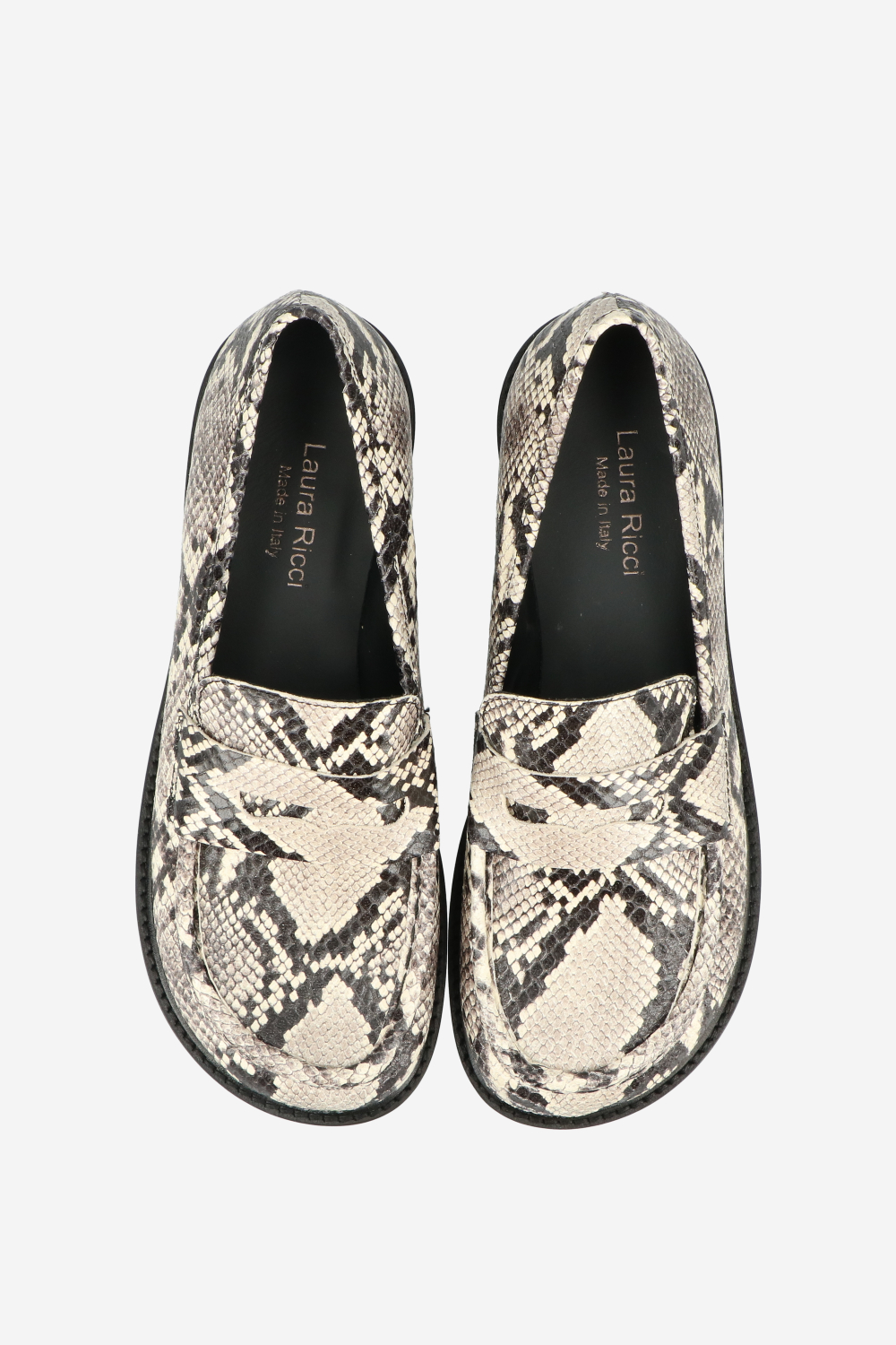 Pitone leather loafers