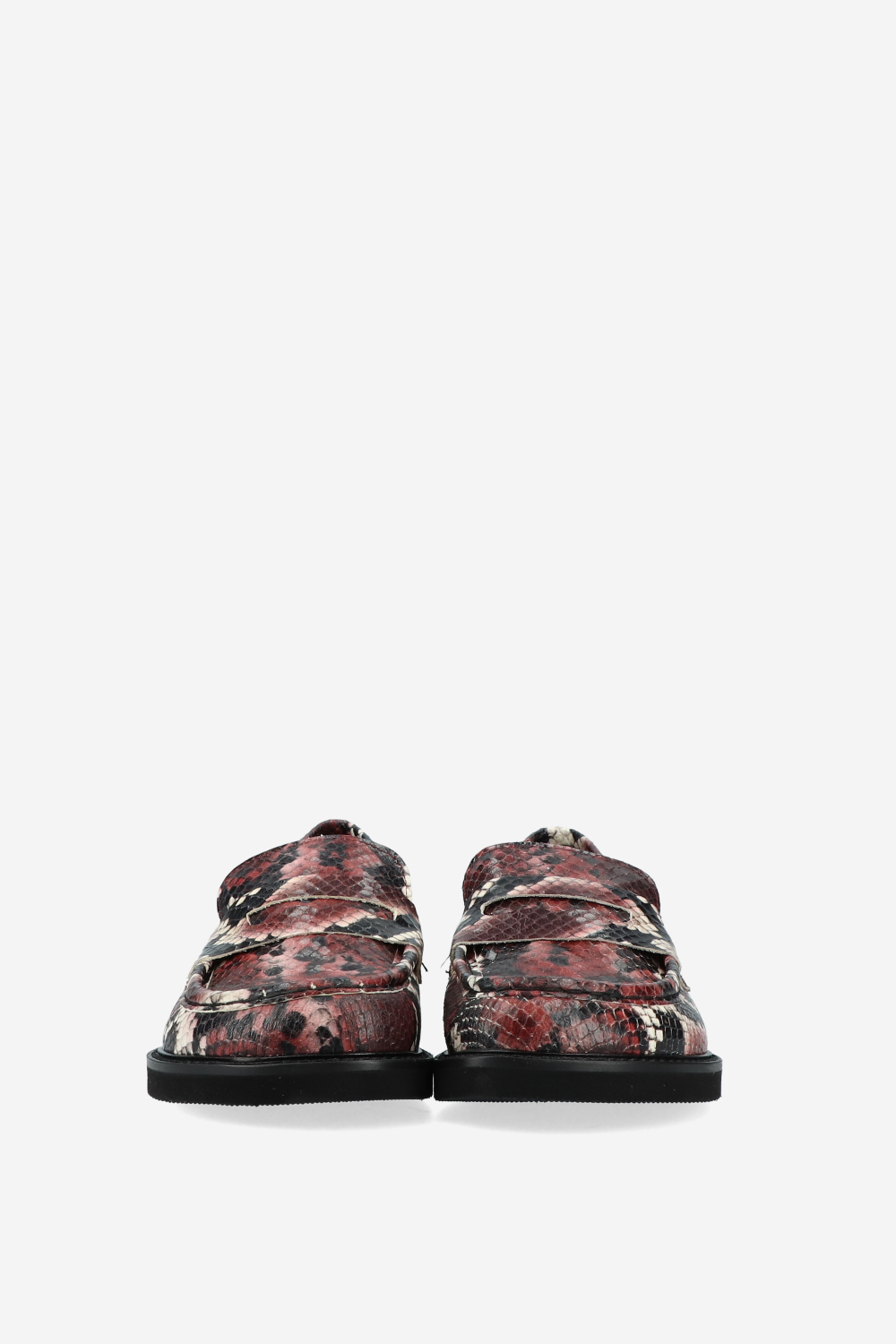 Pitone leather loafers