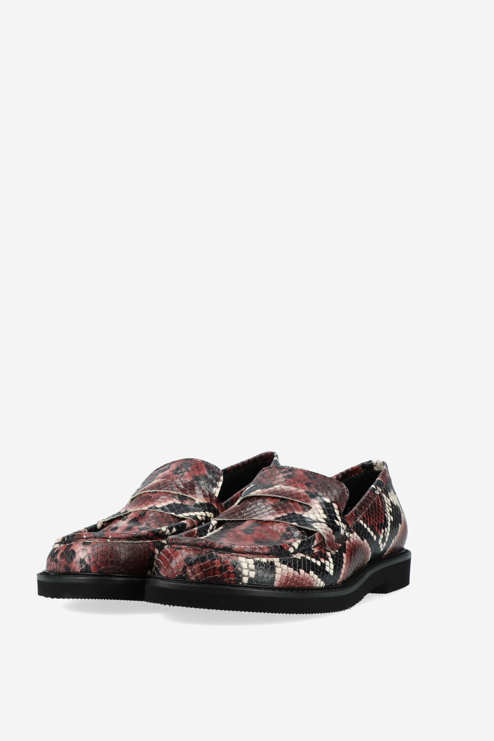 Pitone leather loafers