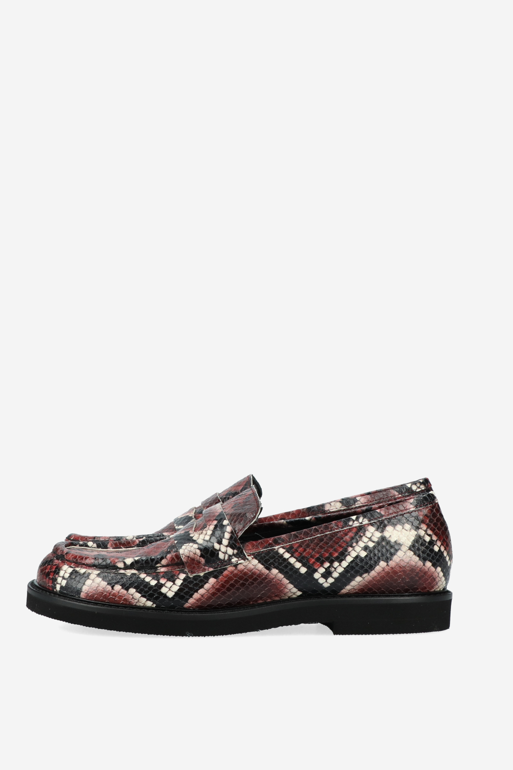 Pitone leather loafers