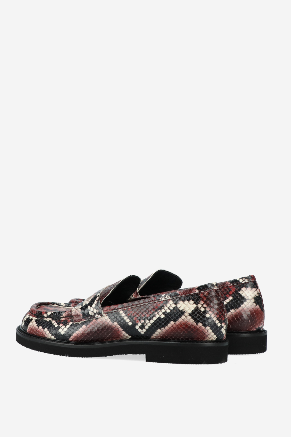 Pitone leather loafers