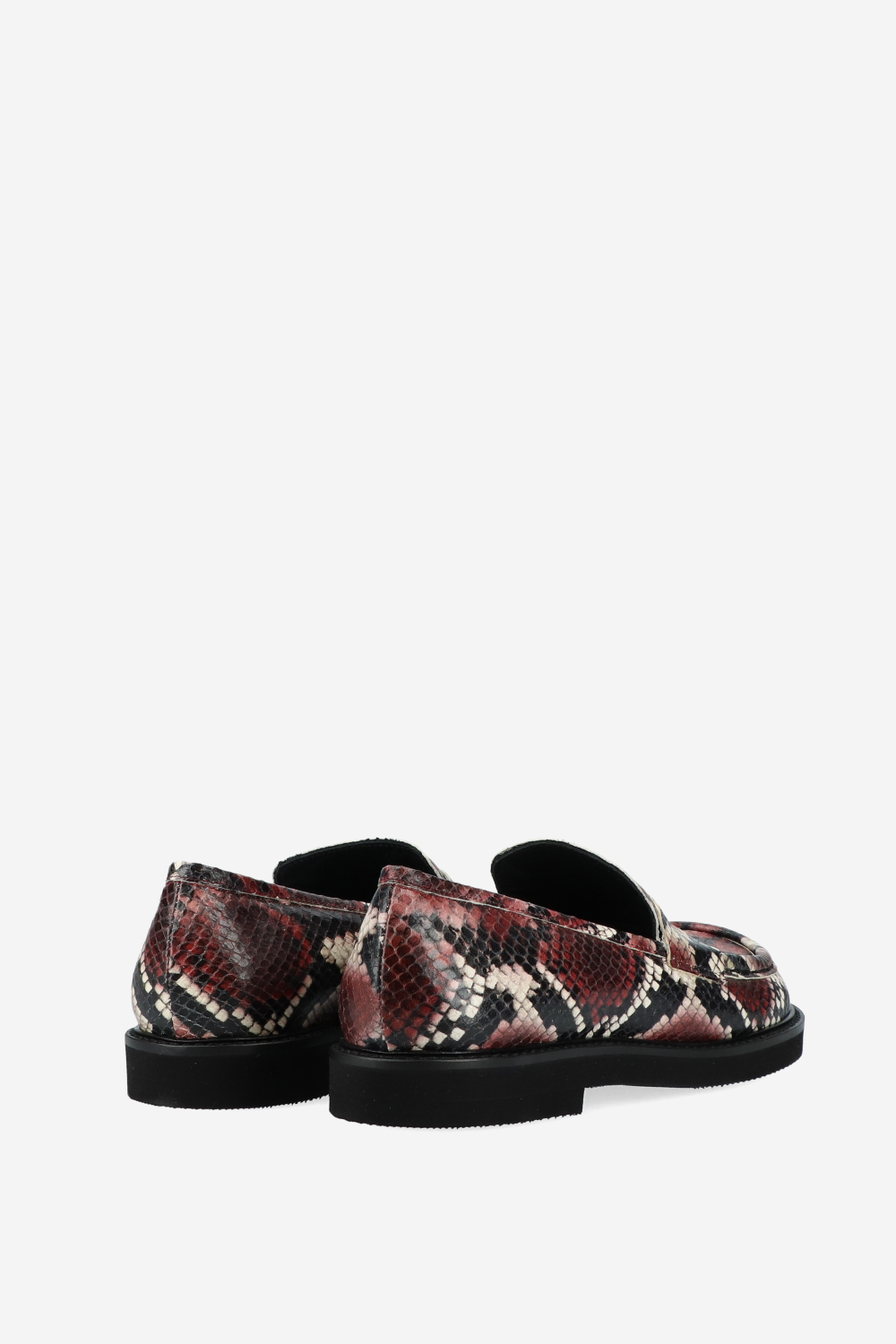 Pitone leather loafers