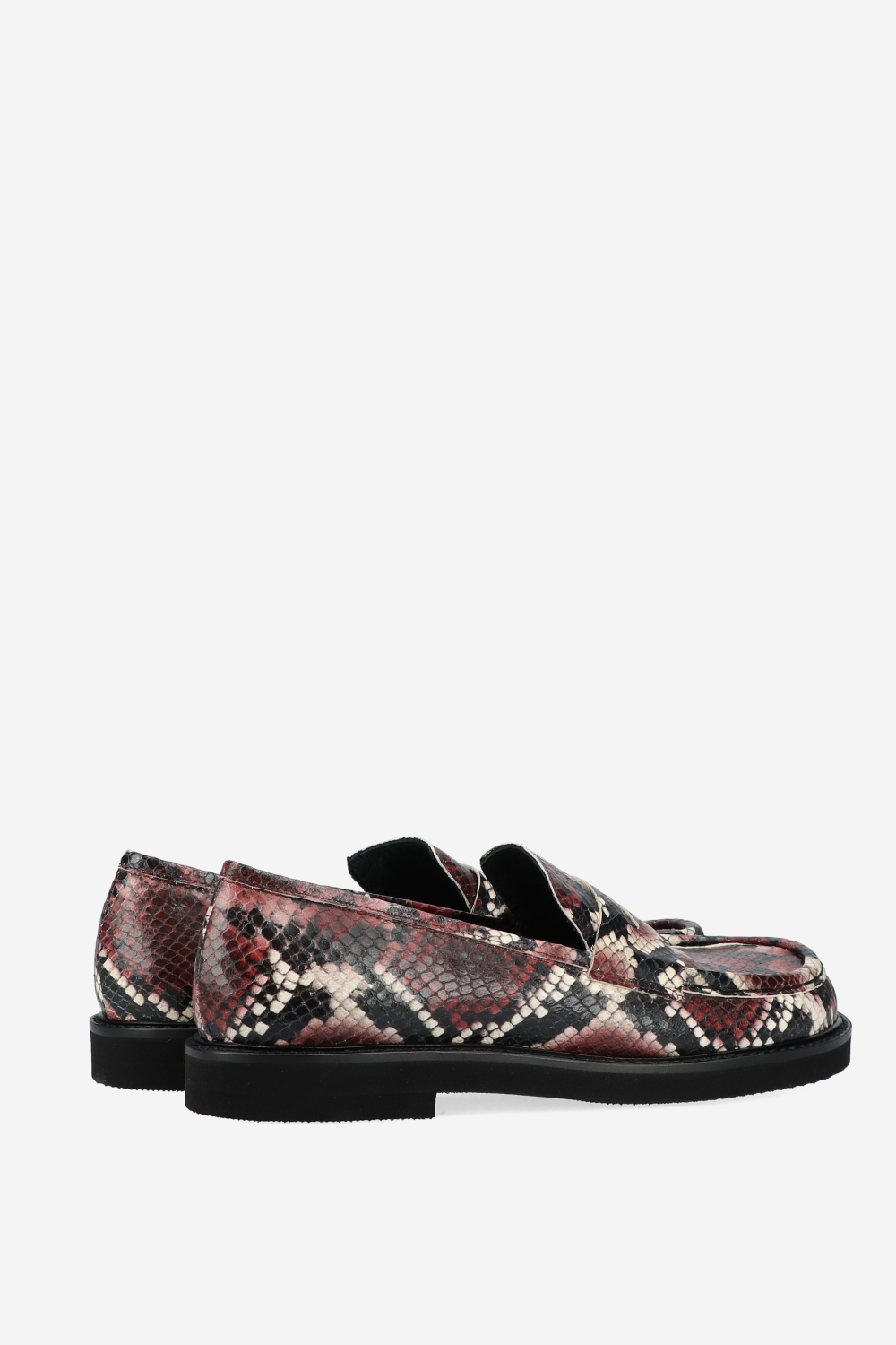 Pitone leather loafers