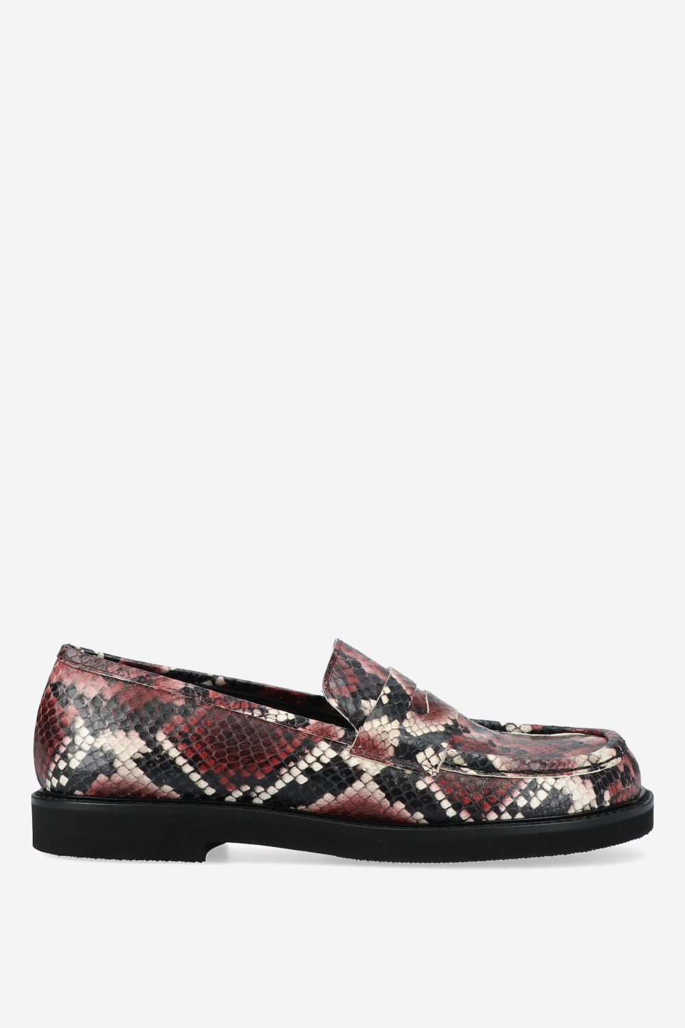 Pitone leather loafers