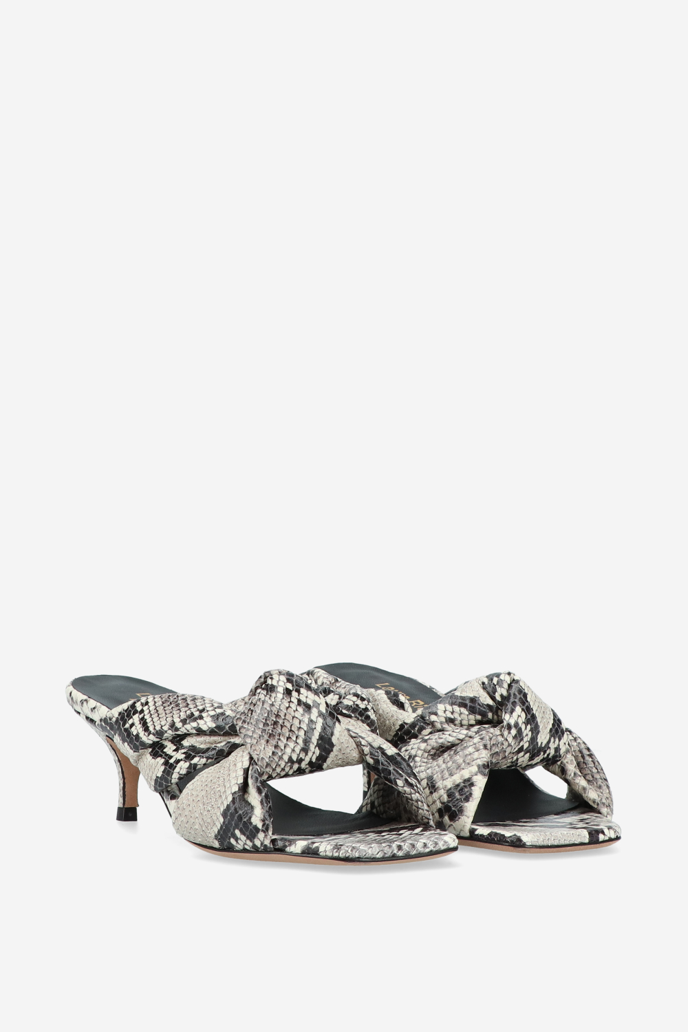 Knotted python sandals