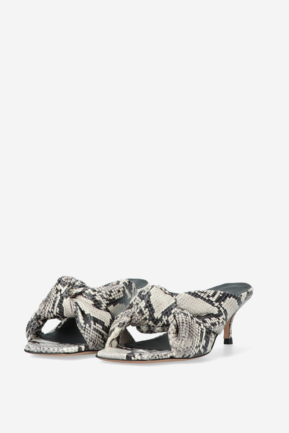 Knotted python sandals