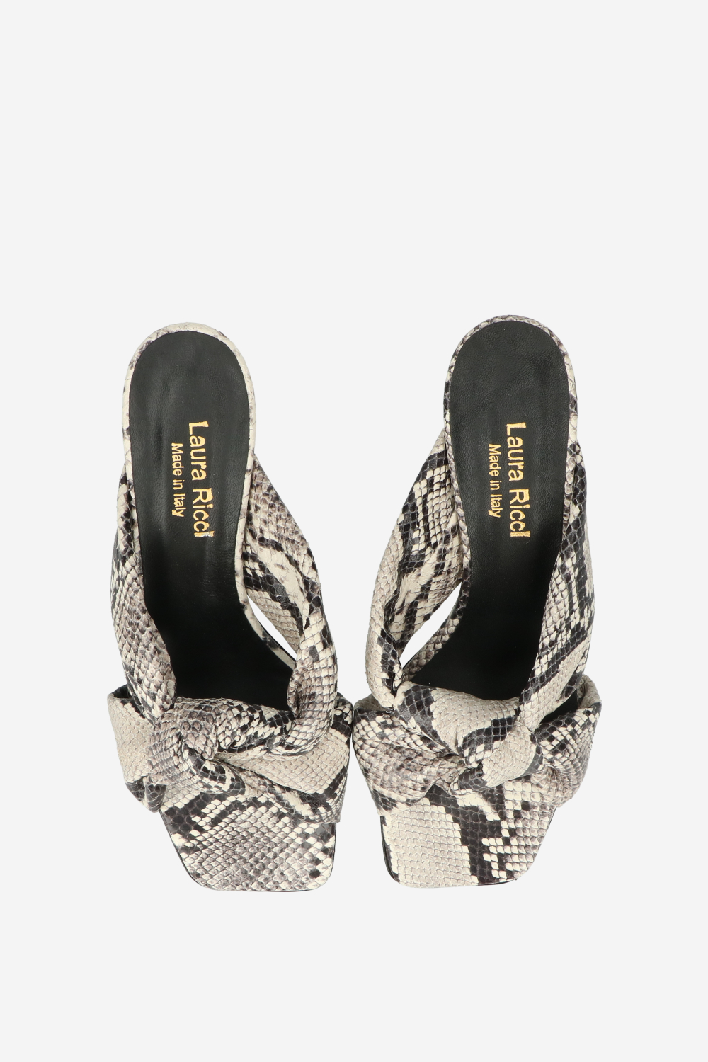 Knotted python sandals