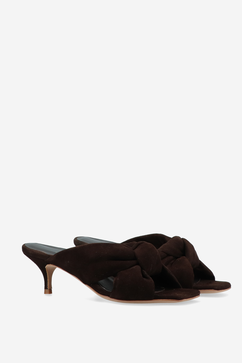 Knotted suede sandals