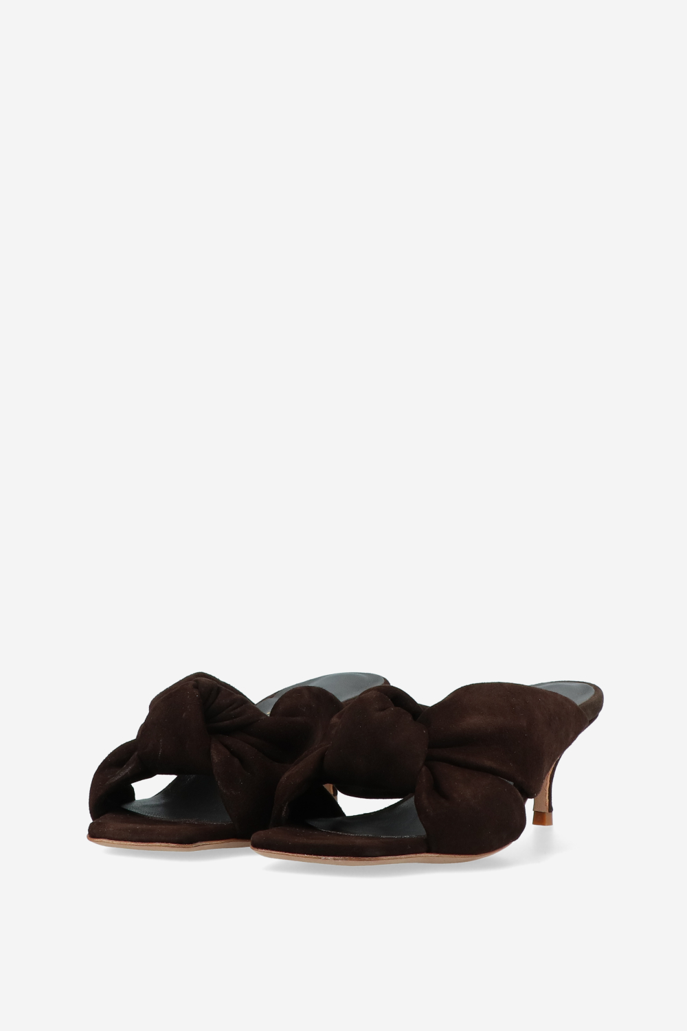 Knotted suede sandals