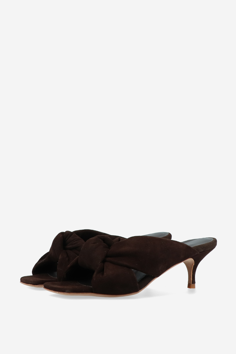 Knotted suede sandals