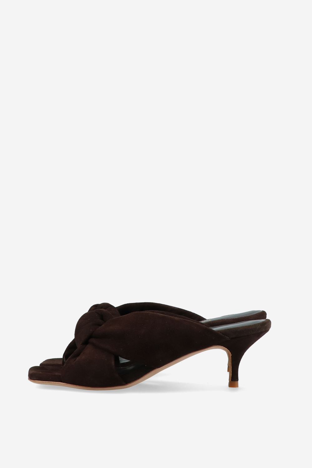 Knotted suede sandals