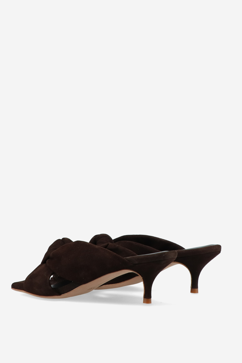 Knotted suede sandals