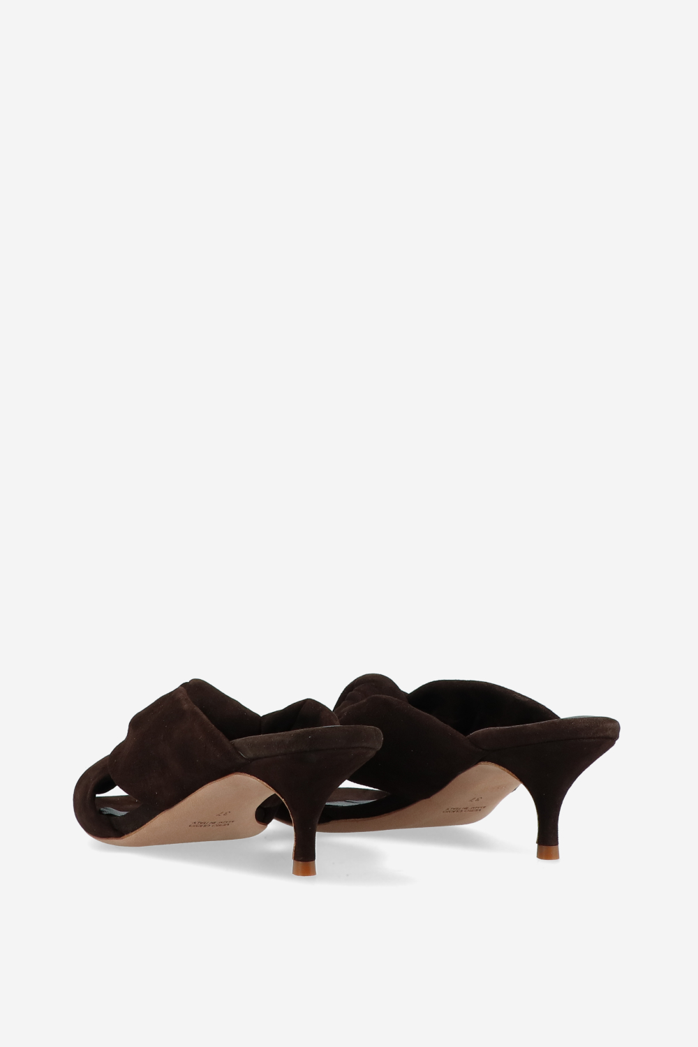 Knotted suede sandals