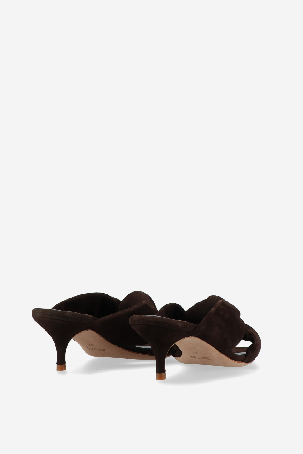 Knotted suede sandals