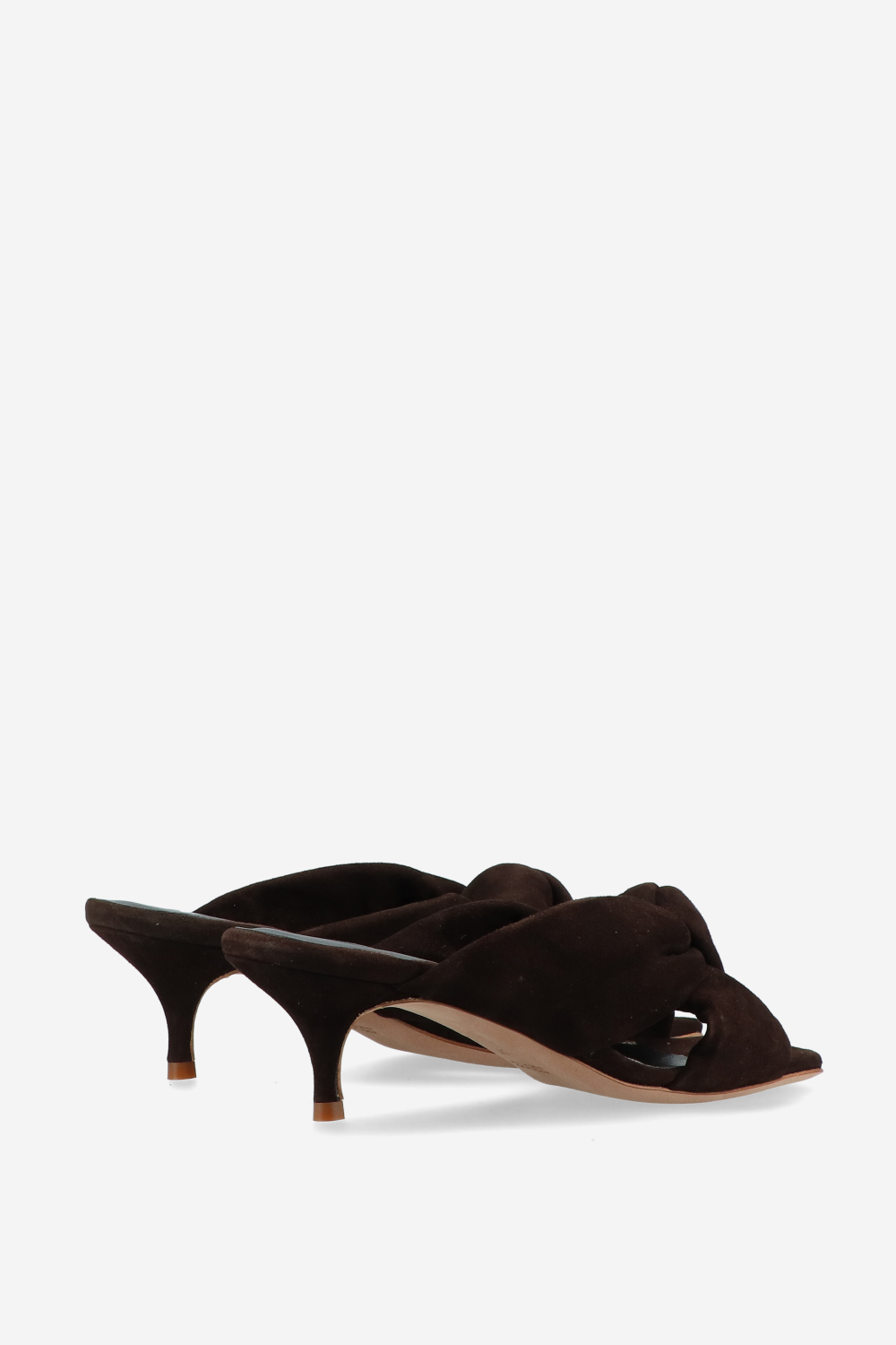 Knotted suede sandals