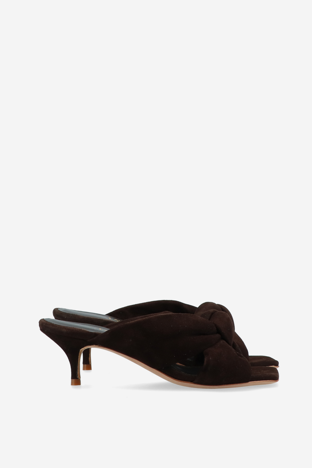 Knotted suede sandals