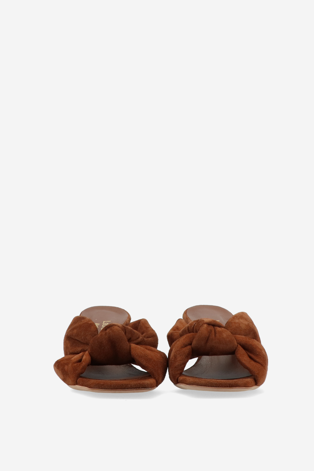 Knotted suede sandals
