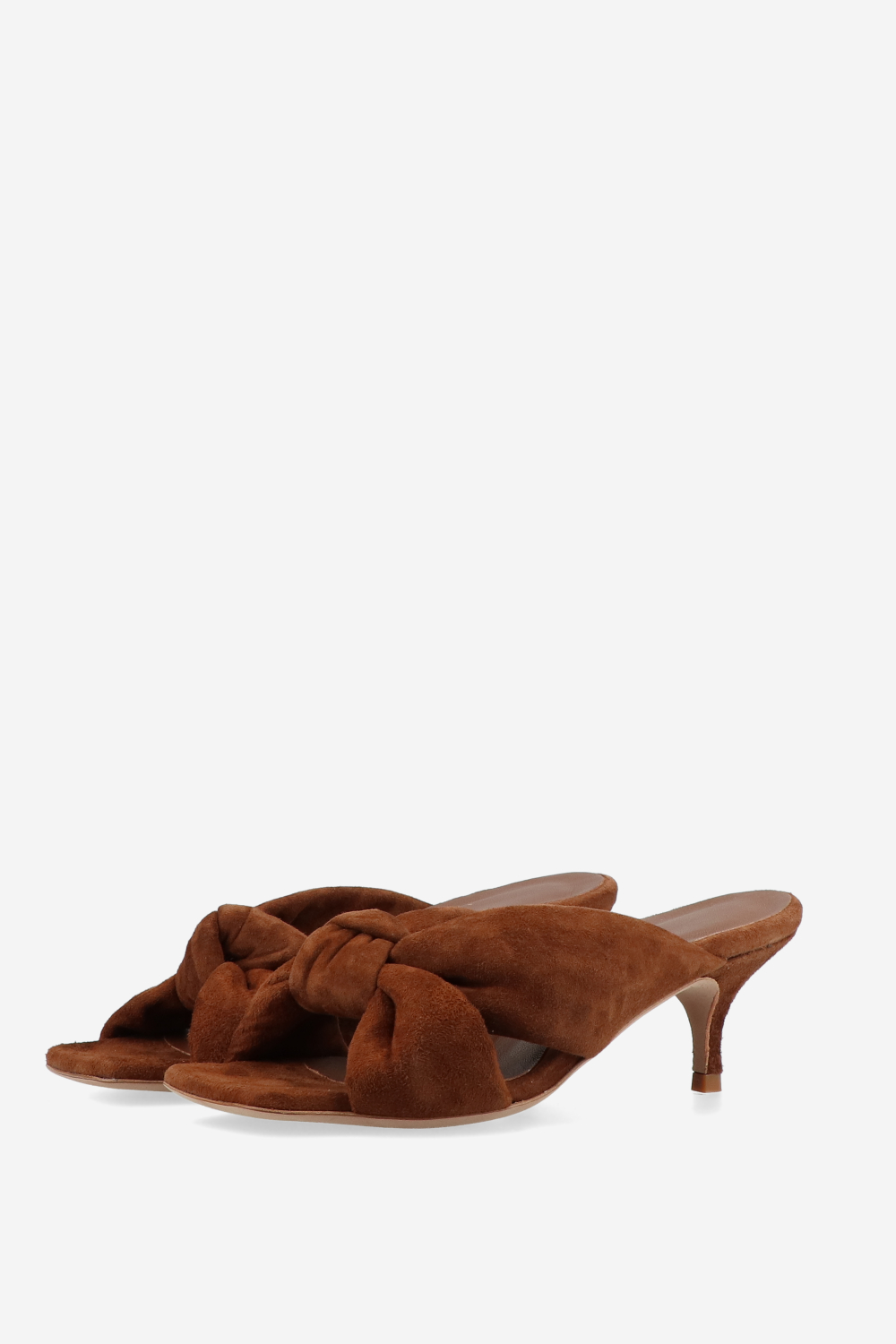 Knotted suede sandals