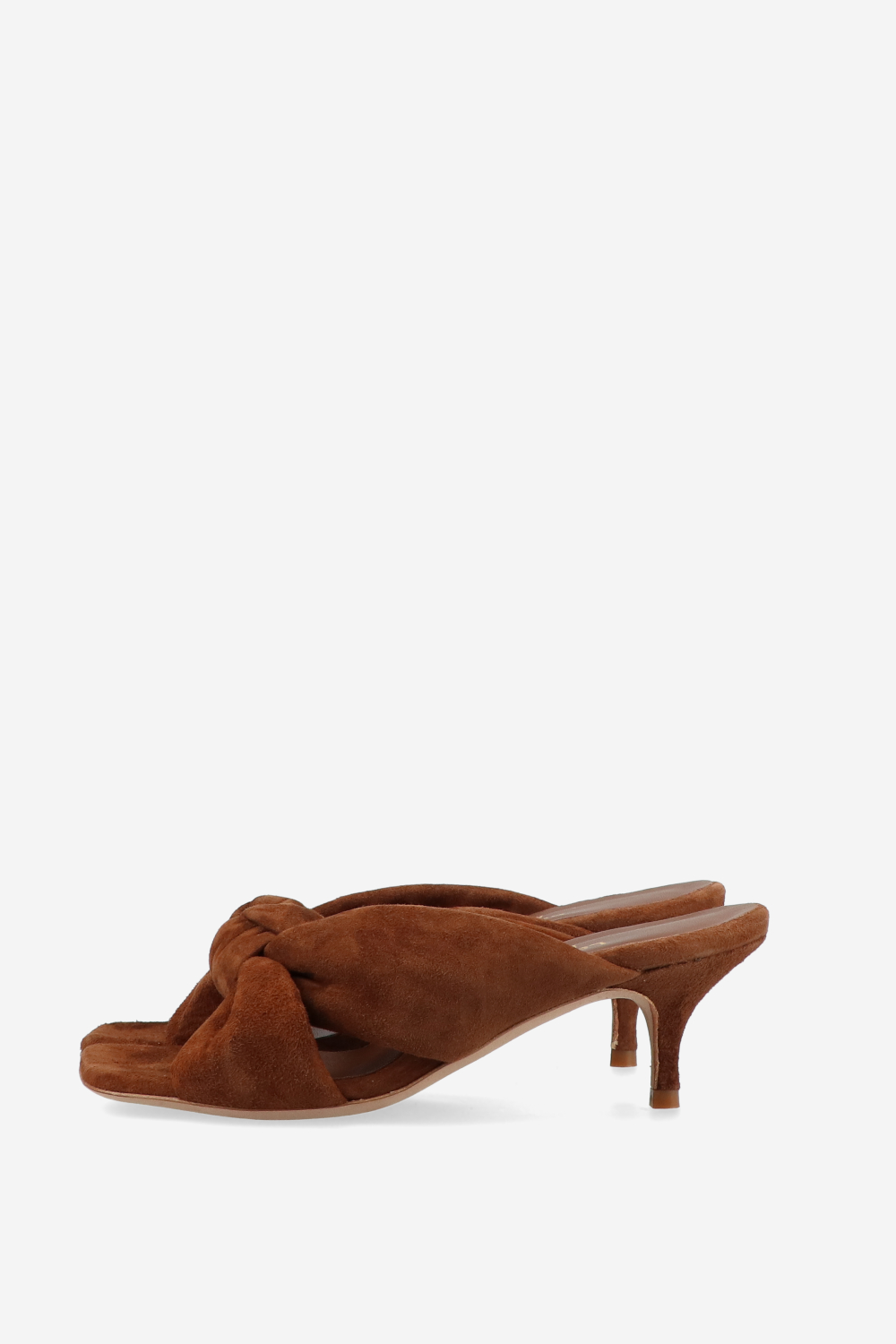 Knotted suede sandals