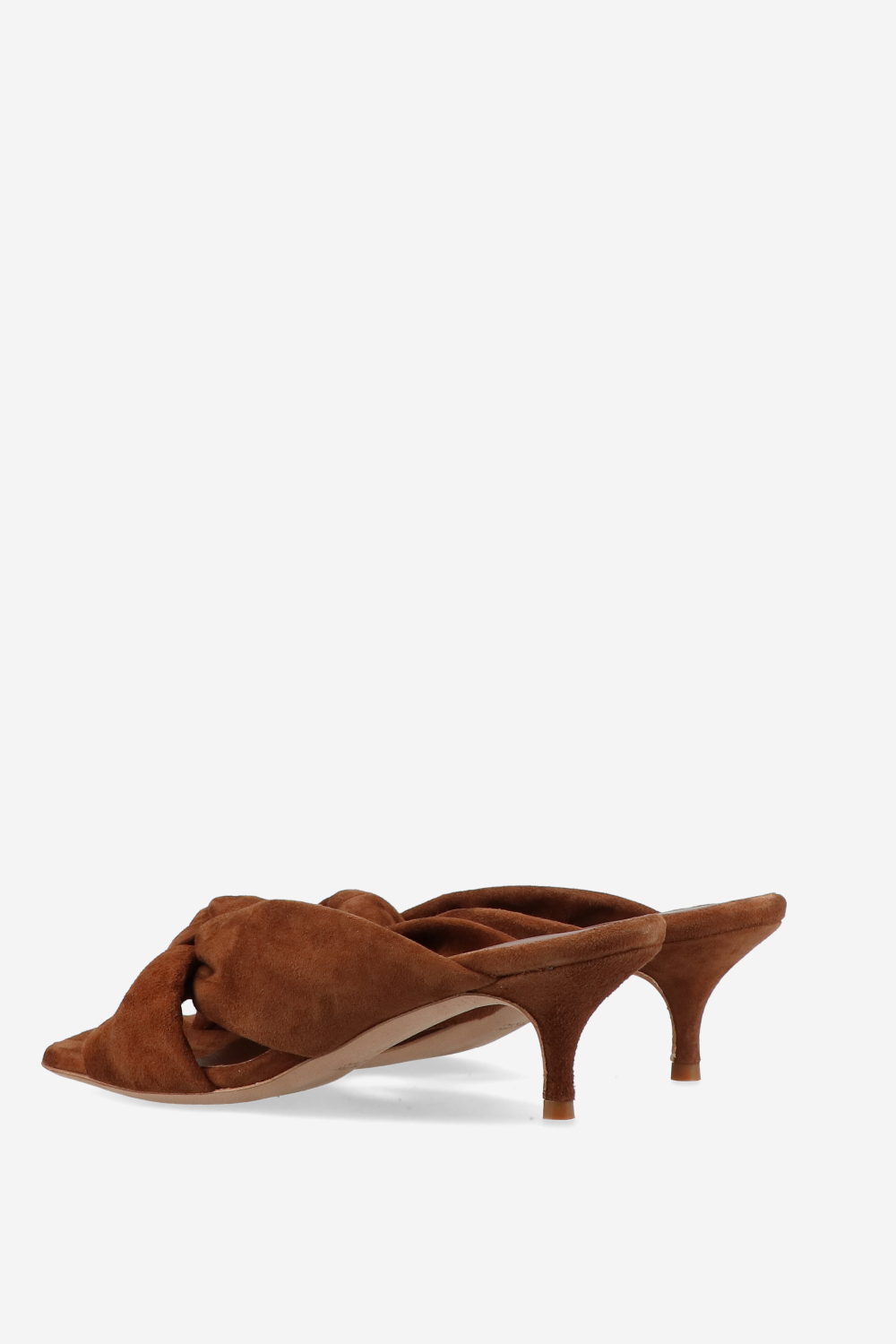 Knotted suede sandals