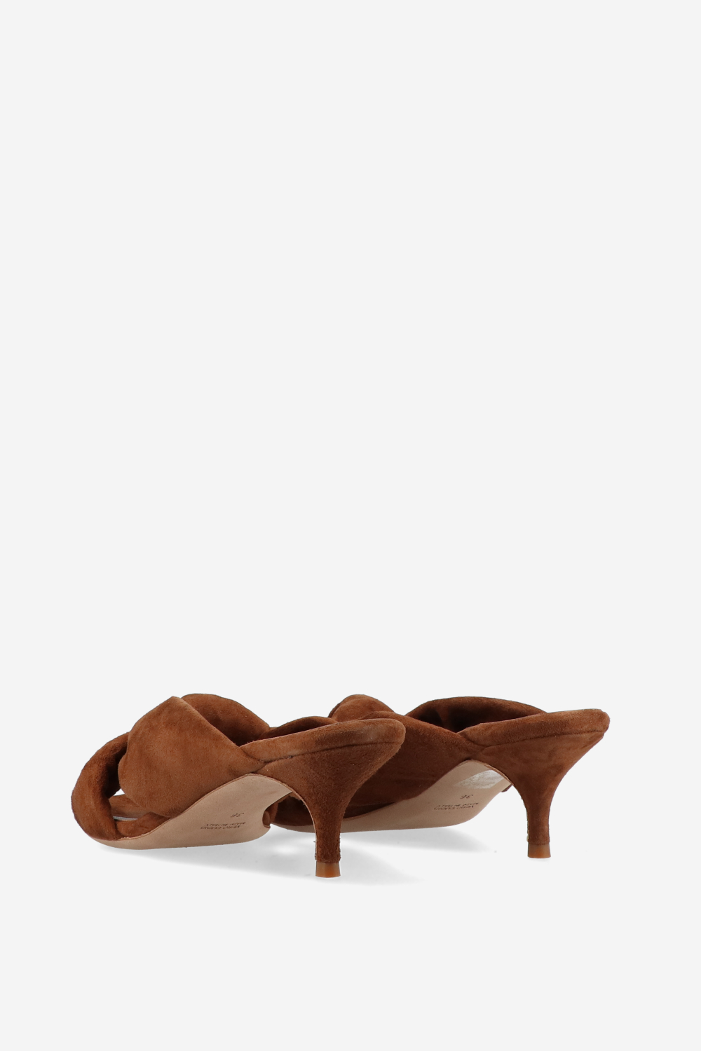 Knotted suede sandals