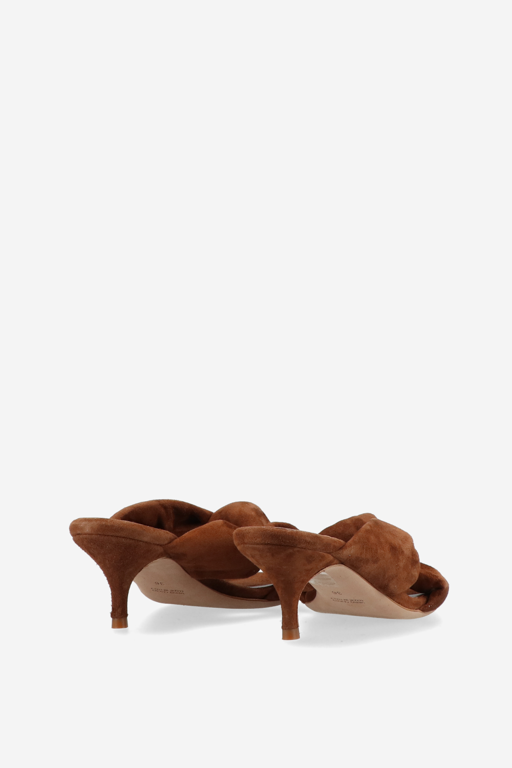 Knotted suede sandals