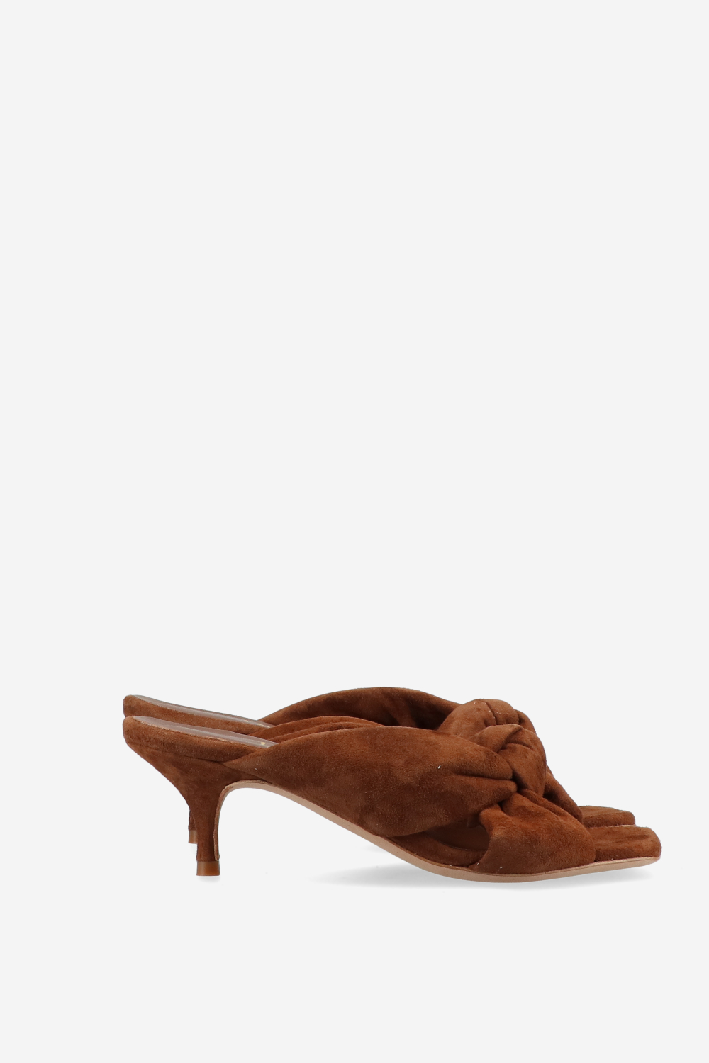 Knotted suede sandals