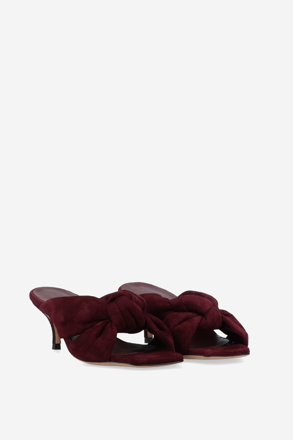 Knotted suede sandals