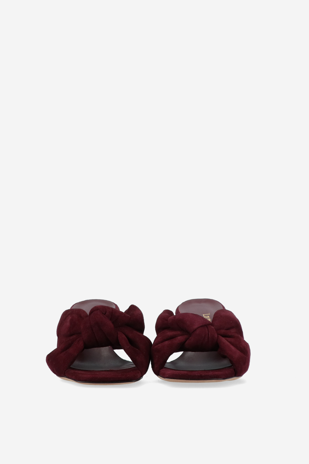 Knotted suede sandals