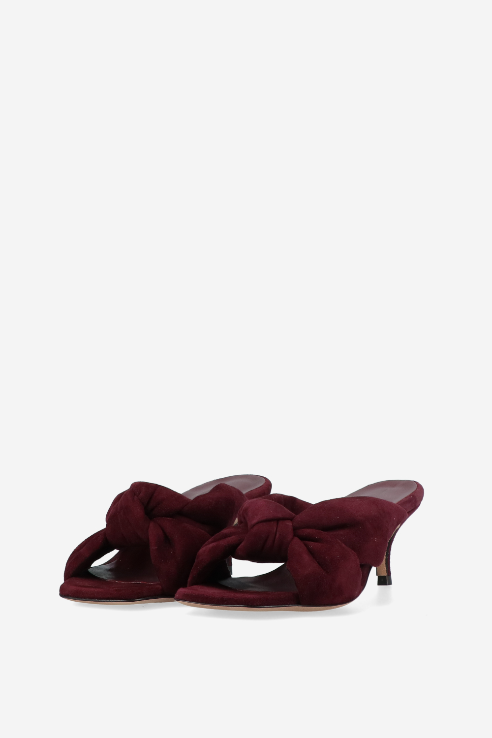 Knotted suede sandals