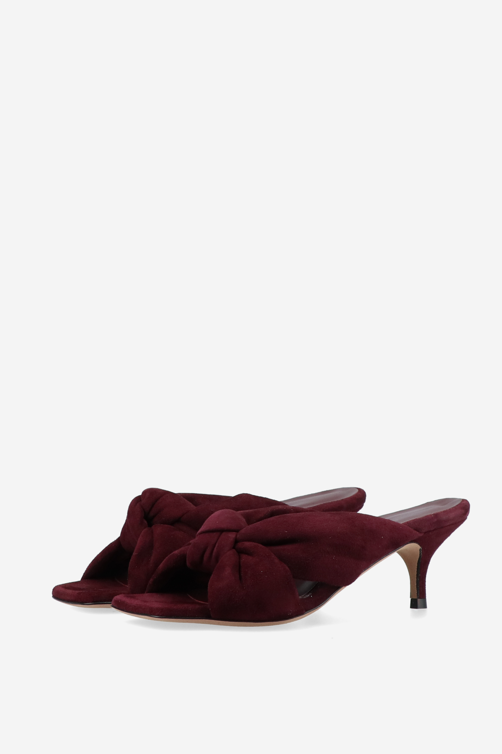 Knotted suede sandals