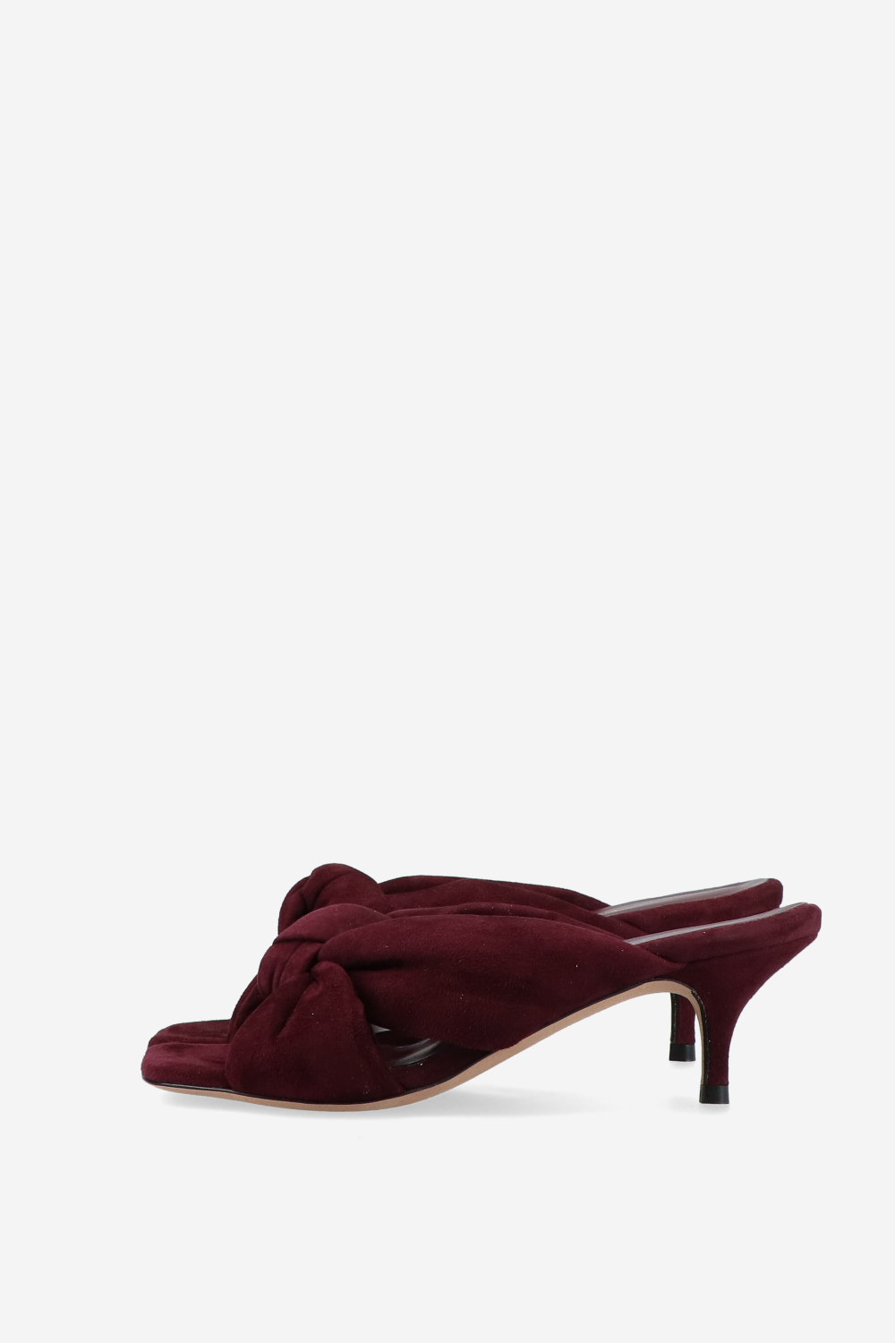 Knotted suede sandals