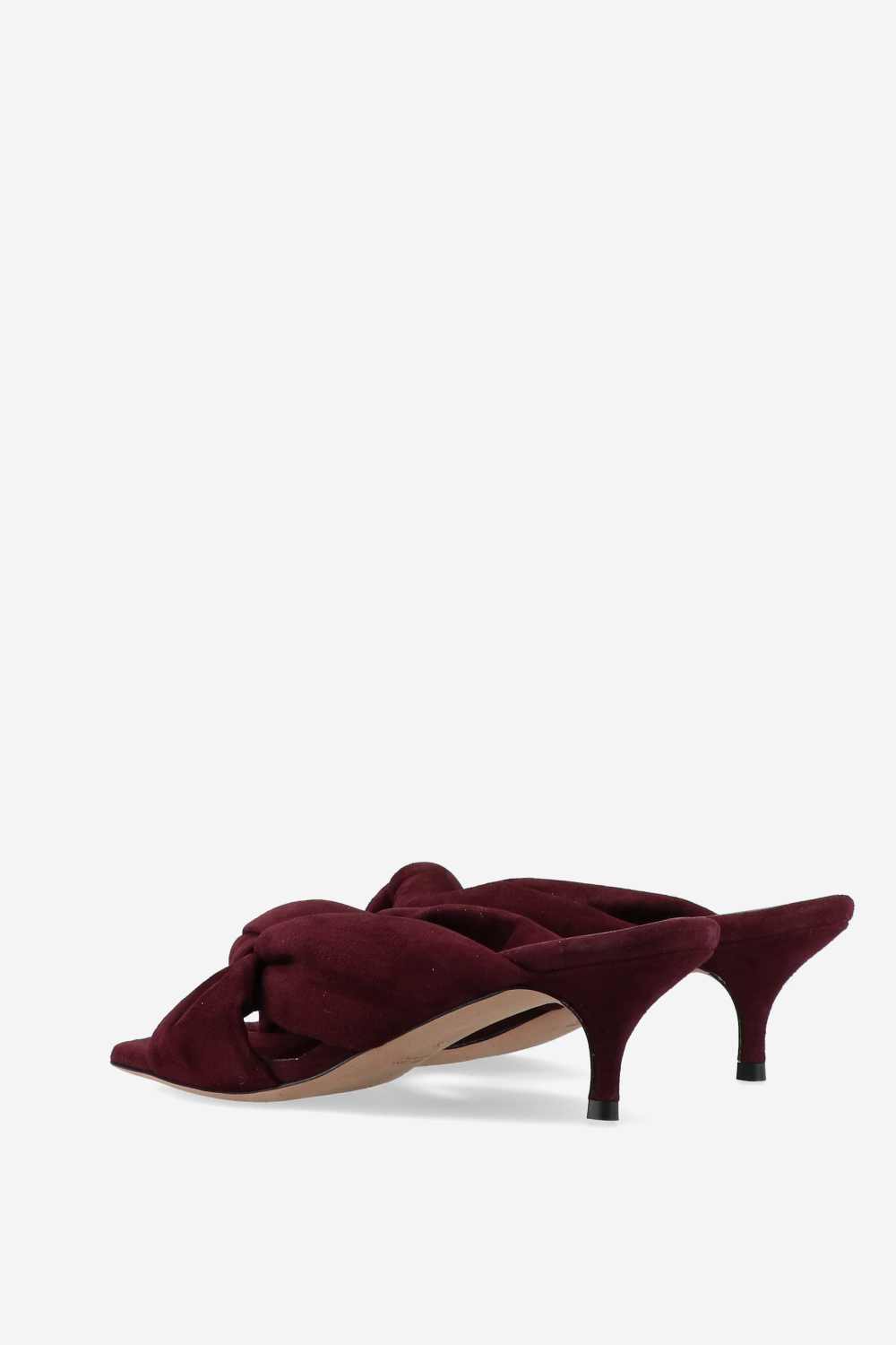 Knotted suede sandals