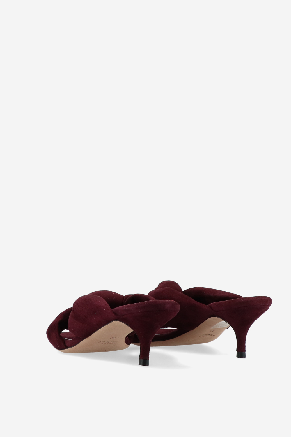 Knotted suede sandals