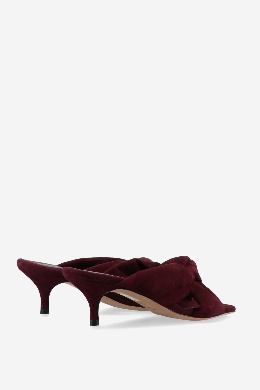 Knotted suede sandals