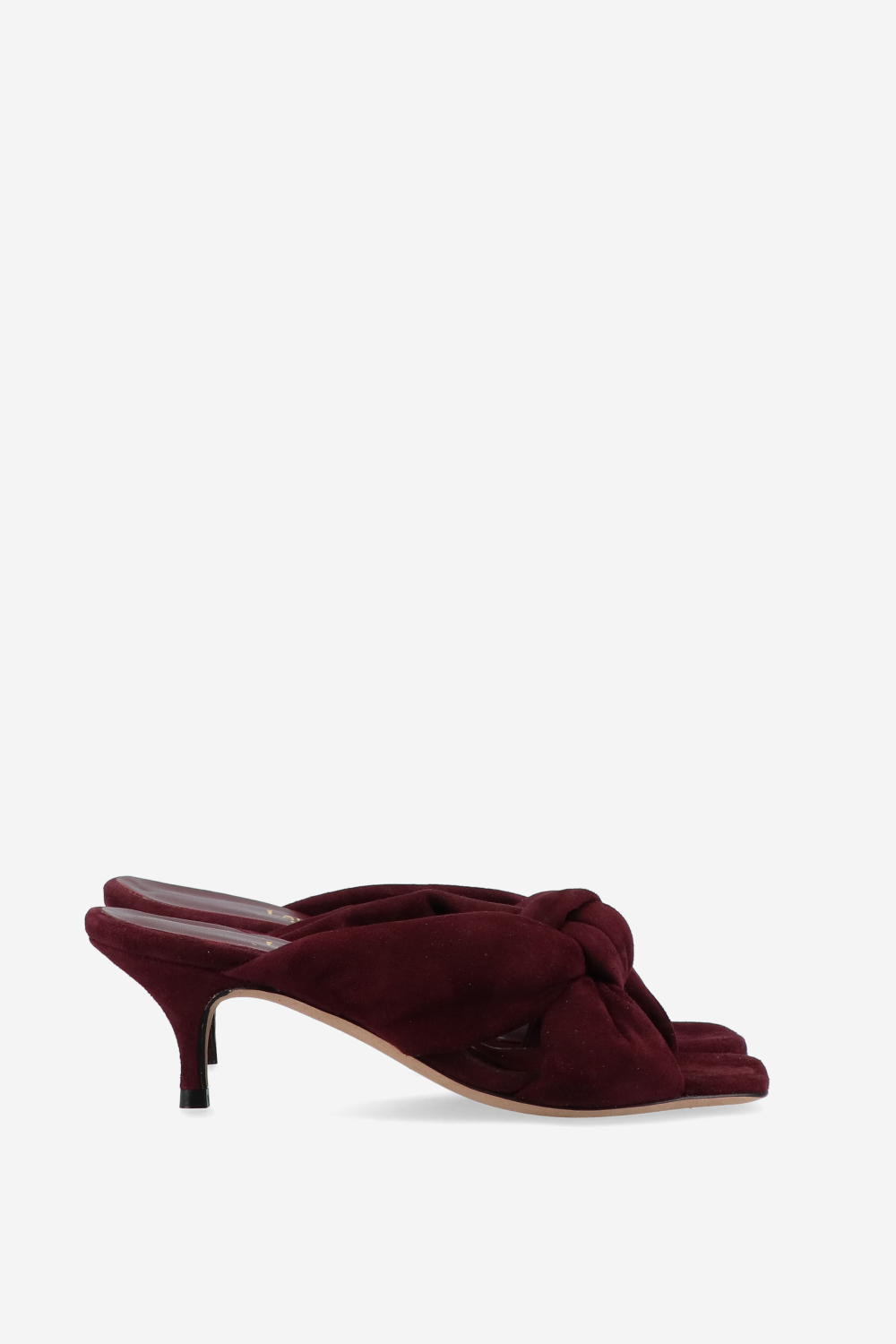 Knotted suede sandals