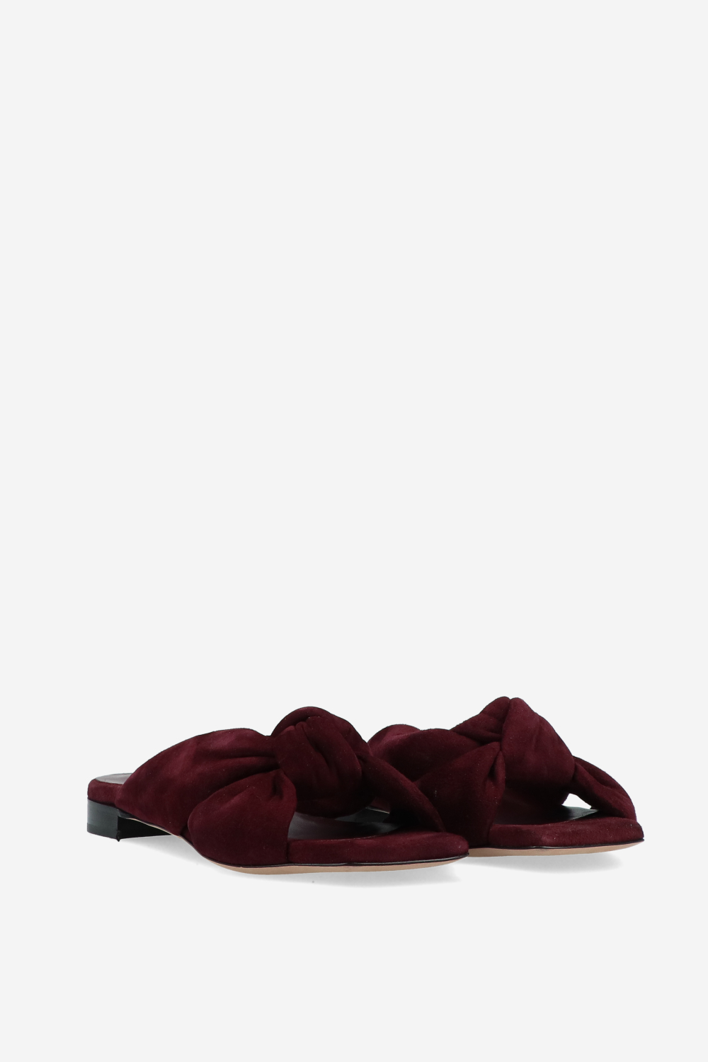 Knotted suede sandals