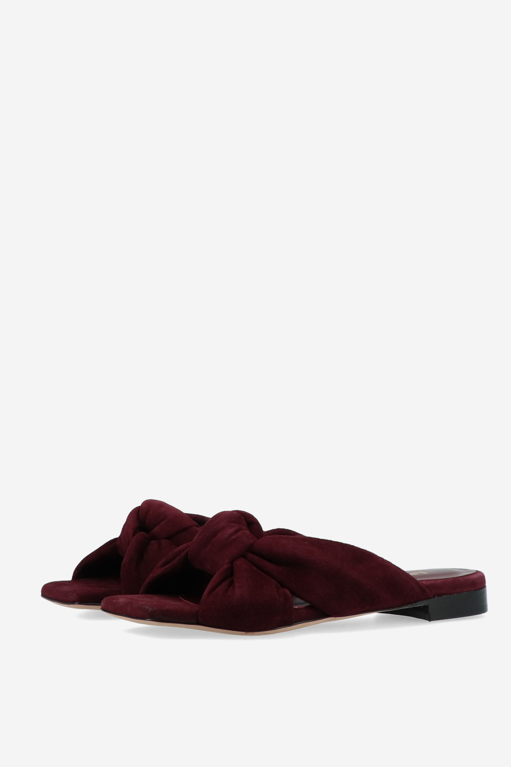 Knotted suede sandals