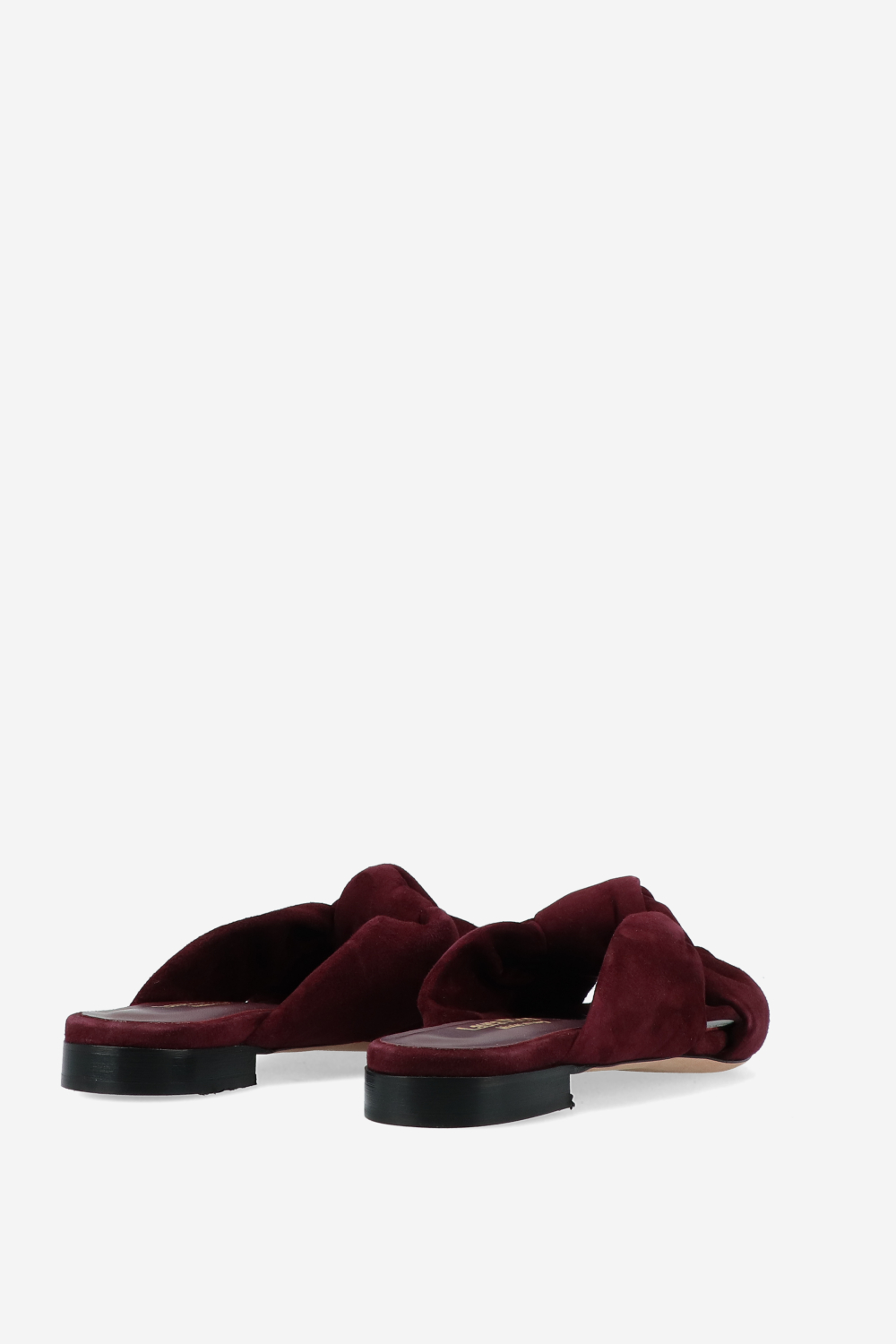 Knotted suede sandals