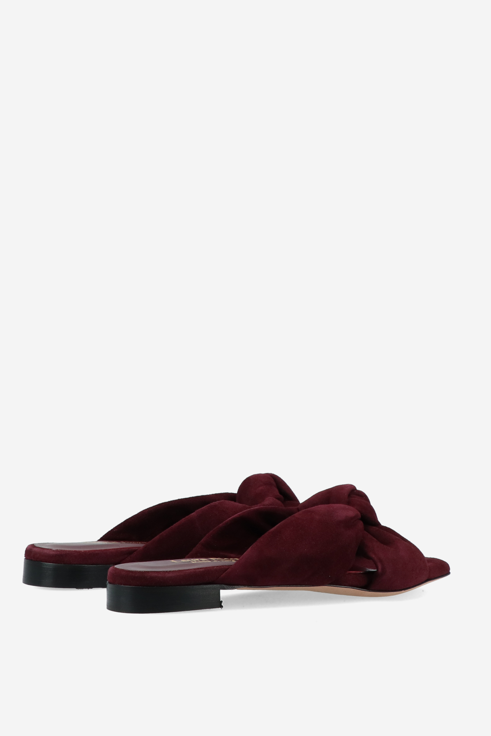 Knotted suede sandals