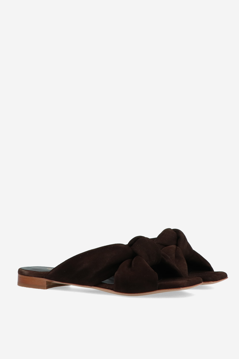 Knotted suede sandals