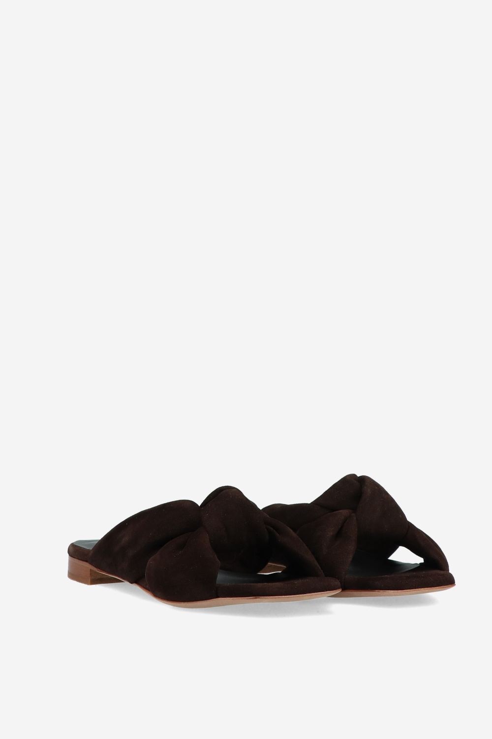 Knotted suede sandals