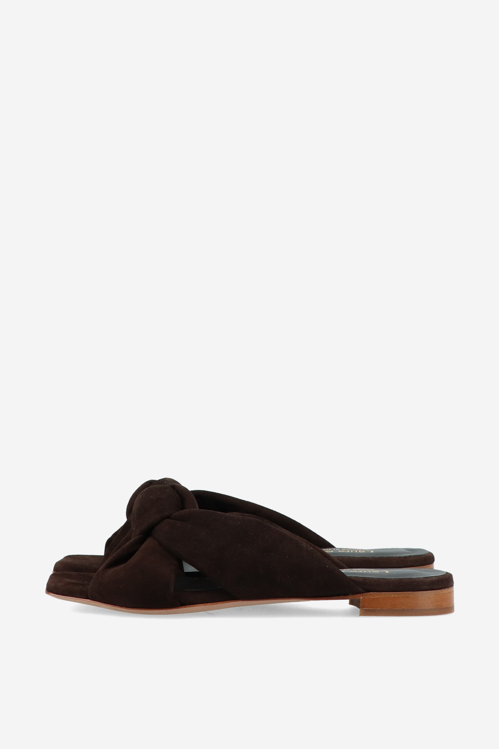 Knotted suede sandals