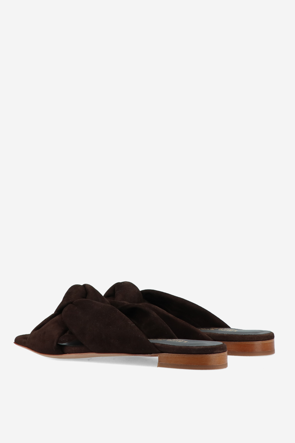 Knotted suede sandals