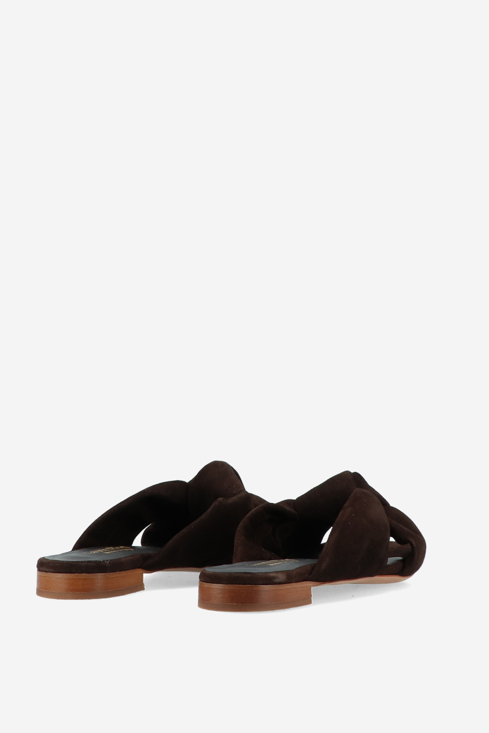 Knotted suede sandals
